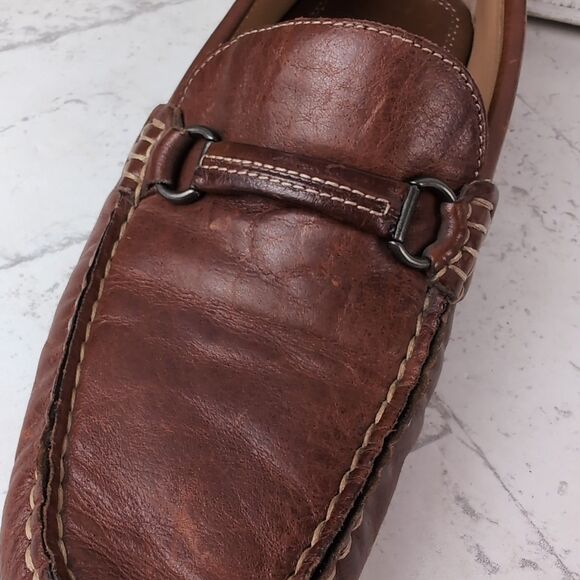 Men\'s Johnston & Murphy Driving Moccasins Size 8M Brown Leather Bit Loafers main image 8